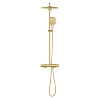 Sprchový systém Grohe Rainshower System na stěnu s termostatickou baterií brushed cool sunrise 26837GN0