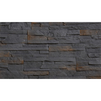 Obklad Stones Patan black 38,5x10 cm reliéfní PATANBK