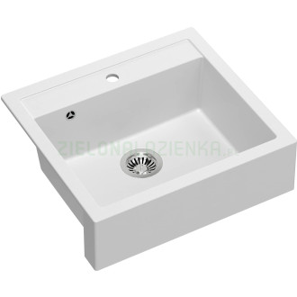 Dřez Quadron BILL110 sněhově bílá nerez elem HCQB6054U1_BS