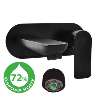 RAV SLEZÁK VLTAVA ECO Baterie umyvadlová vestavěná - černá matná VTE435CMAT
