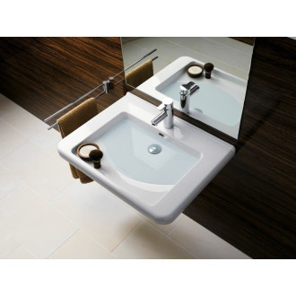 Bezbariérové umyvadlo Geberit Selnova 65x55 cm otvor pro baterii, bez přepadu 500.789.01.7