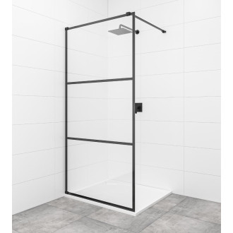 Walk-in 1358x1998, čiré sklo čer.profily SIKOWI140CP