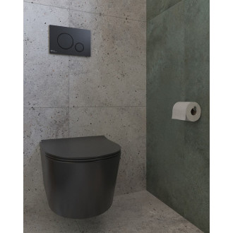 Brevis záv.WC rim-ex 53 cm,sedátko,černý SATBRE011RREXPBKM