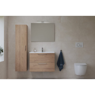 Koupelnová sestava s umyvadlem 60 cm včetně umyvadlové baterie, vtoku a sifonu VitrA Mia zlatý dub KSETMIA60D