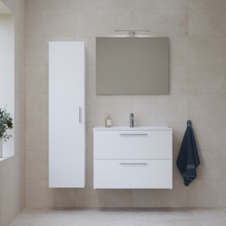 Koupelnová sestava s umyvadlem 80 cm včetně umyvadlové baterie, vtoku a sifonu VitrA Mia bílá KSETMIA80B