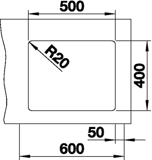 Blanco ETAGON 500-U dřez pod desku černá granit 525 887