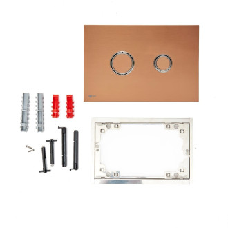 Ovládací tlačítko Swiss Aqua Technologies kov růžová zlatá mat SATATBRG