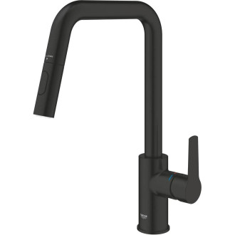Dřezová baterie Grohe Start s vytahovací sprškou černá 306312430