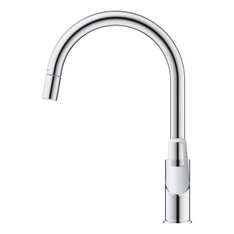 Dřezová baterie Grohe BauLoop s vytahovací sprškou chrom 30543000