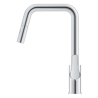 Dřezová baterie Grohe Eurosmart 2021 s vytahovací sprškou, 2 proudy chrom 30619000