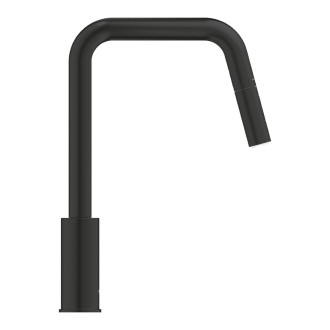 Dřezová baterie Grohe Eurosmart s vytahovací sprškou, 2 proudy velvet black 306292430