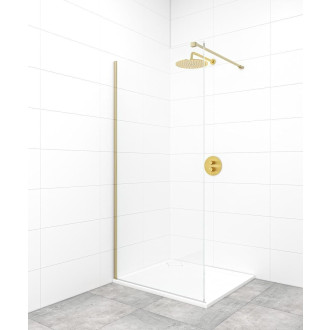 Walk-in 70x200,zavětrování, profil mosaz SATBWI70PRMO
