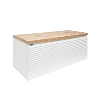 Savona skříňka bílá s deskou dub halifax SAVONA120BIDDH