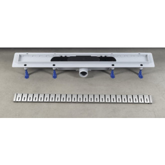 Sprchový žlab Polysan KLAVER 91 cm plast nerez 73741