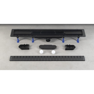 Sprchový žlab Polysan KLAVER 91 cm plast černá mat 73741B