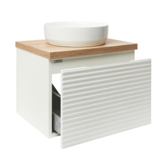 Savona bílá 60cm s deskou dub halifax SAVONA60BIDDH