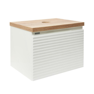 Savona bílá 60cm s deskou dub halifax SAVONA60BIDDH