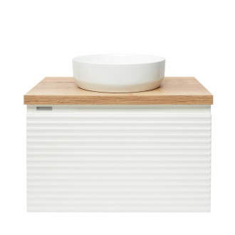 Savona bílá 80cm s deskou dub halifax SAVONA80BIDDH