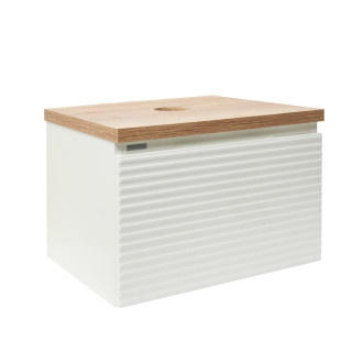 Savona bílá 80cm s deskou dub halifax SAVONA80BIDDH