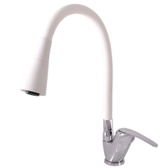 flexibilní otočné ramínko k dřezové/umyv.baterii-sprcha-připojení G3/4"- bílé SR0013BC
