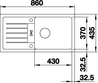 Blanco FAVUM XL 6 S dřez vestavný černá granit 526 082