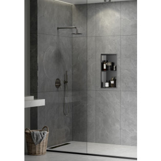 Vestavná polička SAT Aurum gun metal 30x60 cm SATAURN6030SBGM