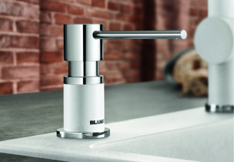 Blanco LATO chrom/černá dávkovač saponátu chrom/béžová champagne granit 526 177