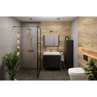 Delano skříňka s umyvadlem 80cm, černá DELANO80ZCUM