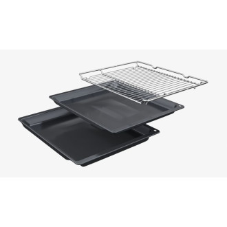 Siemens iQ700, Vestavná trouba s mikrovlnami, 60 x 60 cm, černá, HM978GNB1