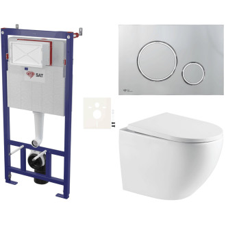 Závěsný wc set do lehkých stěn / předstěnová SAT SIKOSSREX6771K