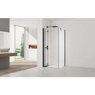 Sprchové dveře skl.,stěna,černá T 100x90 SATSK100S90C