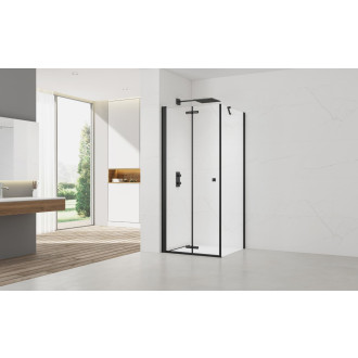 Sprchové dveře skl.,stěna,černá T 100x90 SATSK100S90C