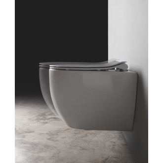 Wc závěsné AXA Glomp šedá mat zadní odpad 0201009