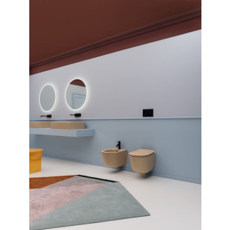Wc závěsné AXA Eva béžová mat zadní odpad 8801010