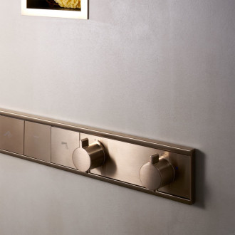 Vanová baterie Hansgrohe RainSelect bez podomítkového tělesa kartáčovaný bronz 15381140