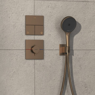 Ventil Hansgrohe ShowerSelect Comfort E bez podomítkového tělesa kartáčovaný bronz 15573140