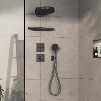 Sprchová baterie Hansgrohe ShowerSelect Comfort E bez podomítkového tělesa kartáčovaný černý chrom 15574340