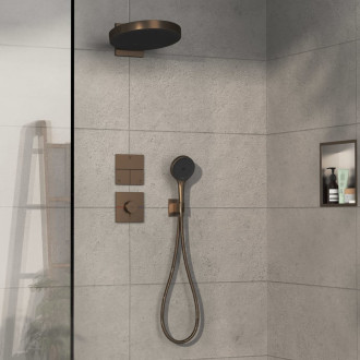 Sprchová baterie Hansgrohe ShowerSelect Comfort E bez podomítkového tělesa kartáčovaný bronz 15575140