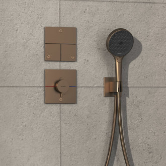 Sprchová baterie Hansgrohe ShowerSelect Comfort E bez podomítkového tělesa kartáčovaný bronz 15575140