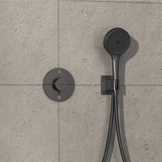 Vanová baterie Hansgrohe ShowerSelect Comfort S bez podomítkového tělesa kartáčovaný černý chrom 15554340