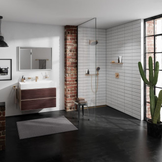 Vanová baterie Hansgrohe ShowerSelect Comfort E bez podomítkového tělesa kartáčovaný bronz 15578140