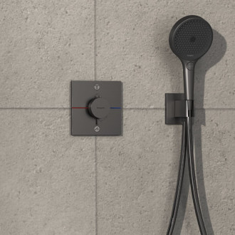 Vanová baterie Hansgrohe ShowerSelect Comfort E bez podomítkového tělesa kartáčovaný černý chrom 15578340