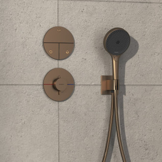 Ventil Hansgrohe ShowerSelect Comfort S bez podomítkového tělesa kartáčovaný bronz 15558140