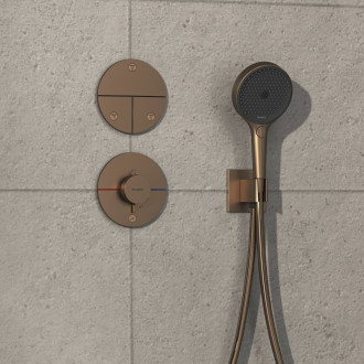 Sprchová baterie Hansgrohe ShowerSelect Comfort S bez podomítkového tělesa kartáčovaný bronz 15562140
