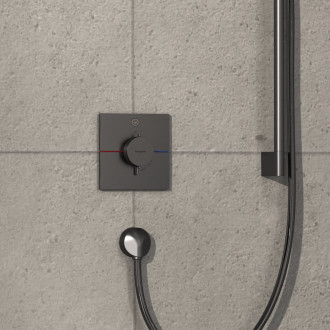 Sprchová baterie Hansgrohe ShowerSelect Comfort E bez podomítkového tělesa kartáčovaný černý chrom 15571340