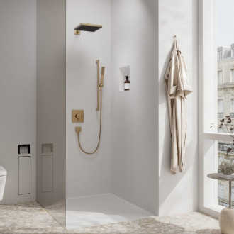 Vanová baterie Hansgrohe ShowerSelect Comfort E bez podomítkového tělesa kartáčovaný bronz 15572140
