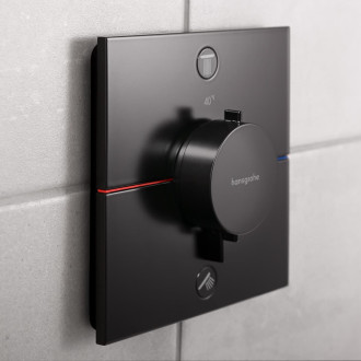 Vanová baterie Hansgrohe ShowerSelect Comfort E bez podomítkového tělesa matná černá 15572670