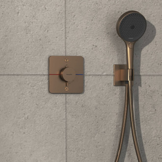 Vanová baterie Hansgrohe ShowerSelect Comfort Q bez podomítkového tělesa kartáčovaný bronz 15583140