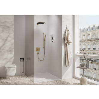 Hlavová sprcha Hansgrohe Pulsify E na stěnu/strop kartáčovaný bronz 24331140