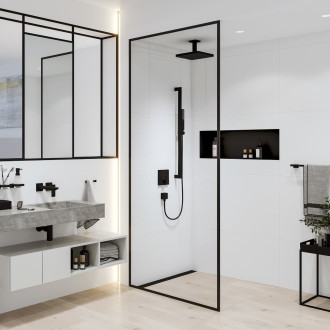 Sprchové rameno Hansgrohe na strop matná černá 24338670